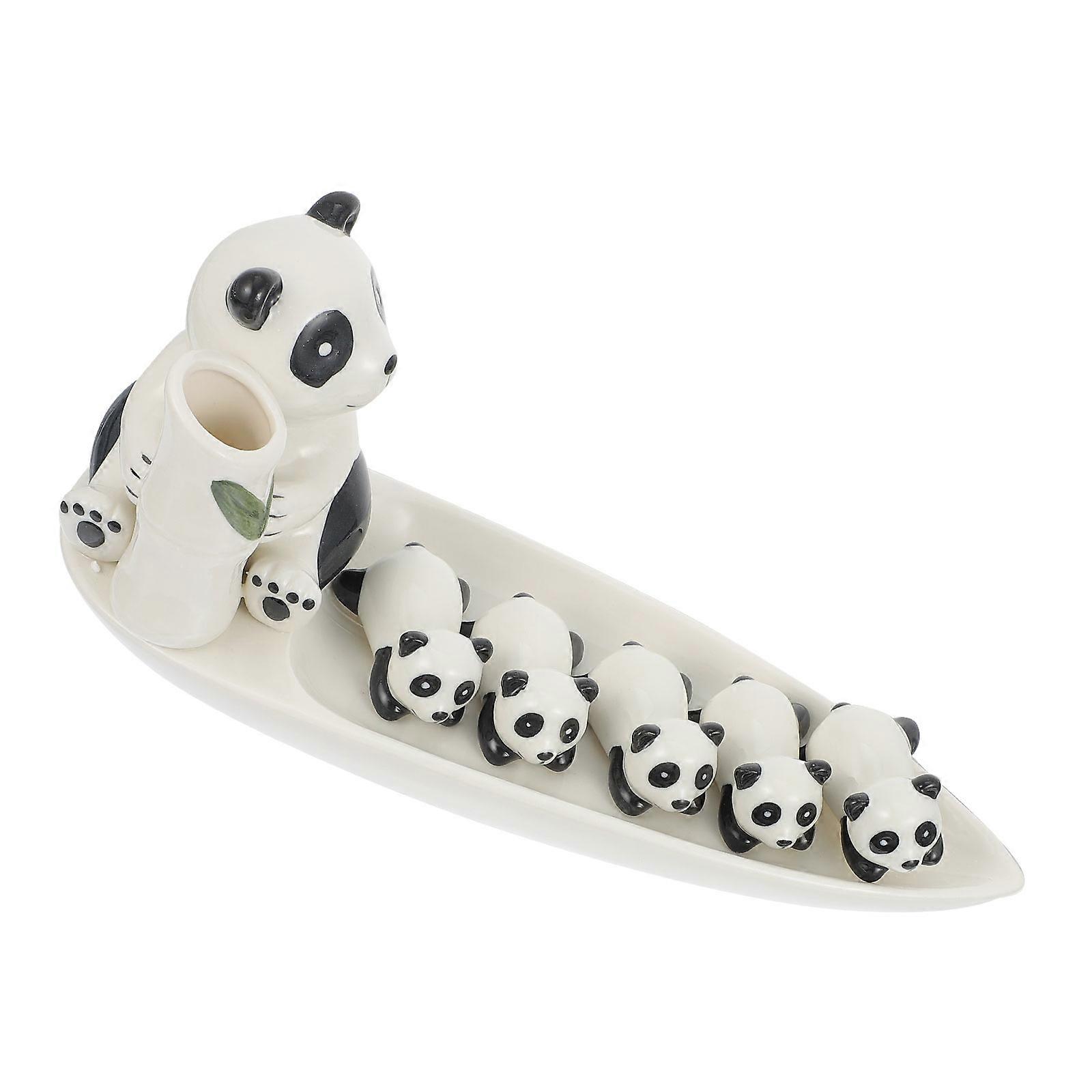 Ceramic Panda Chopsticks Holder Chopsticks Stand for 1Set Kitchen Tableware