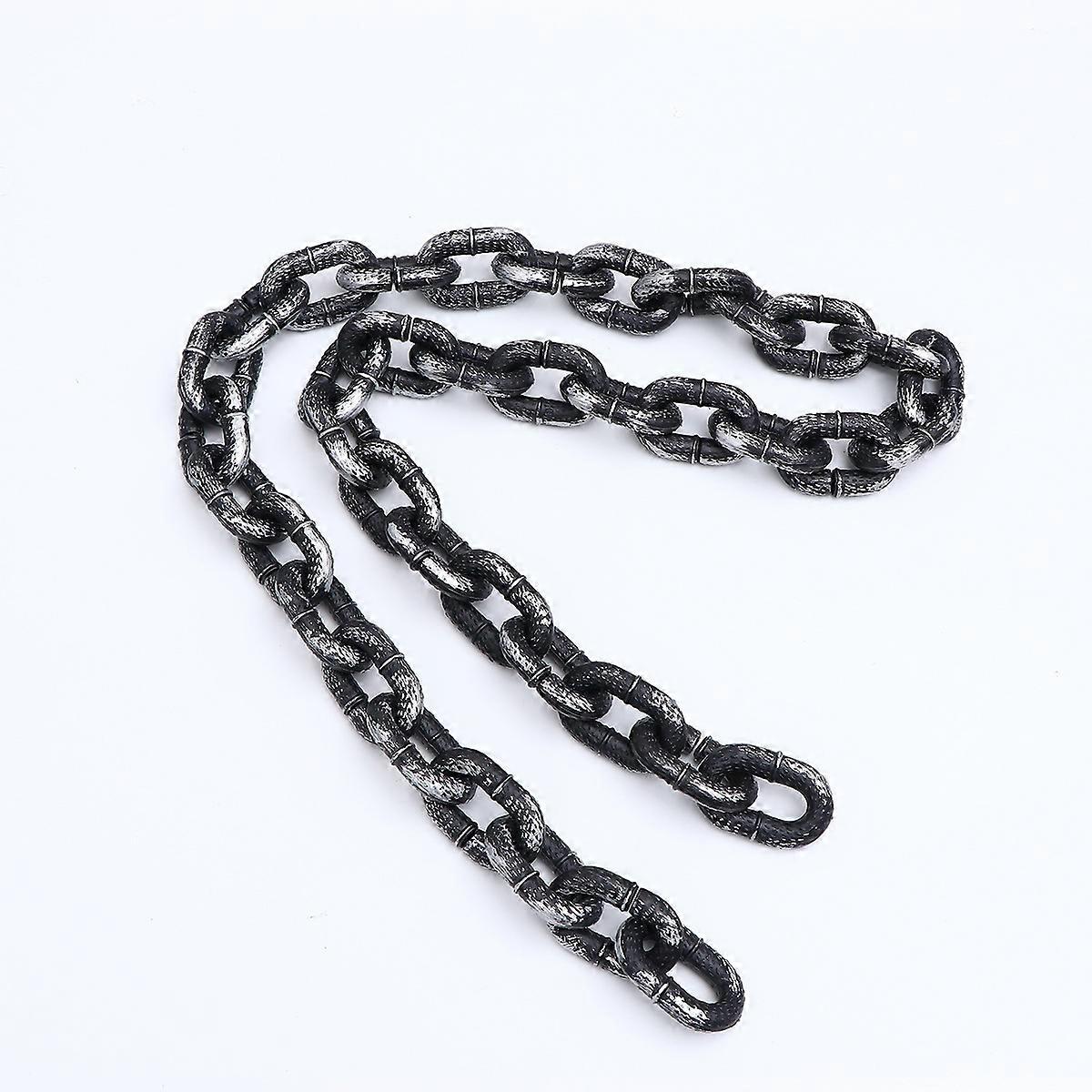 Handcuff Chain Halloween Handcuffs Decoration for Grey Plastic