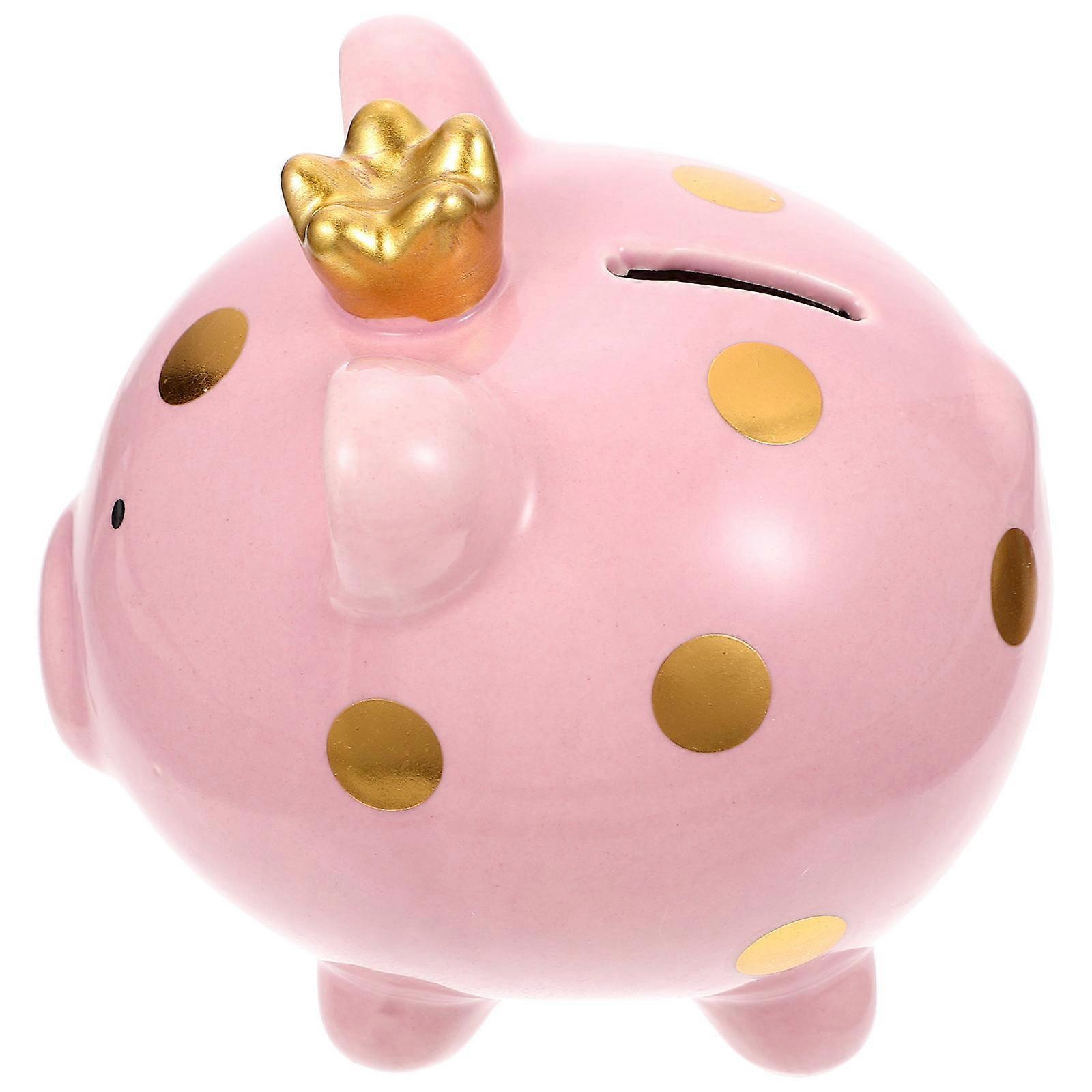 Ceramic Piggy Bank Cartoon Pig Modelling Saving Pot Decorative