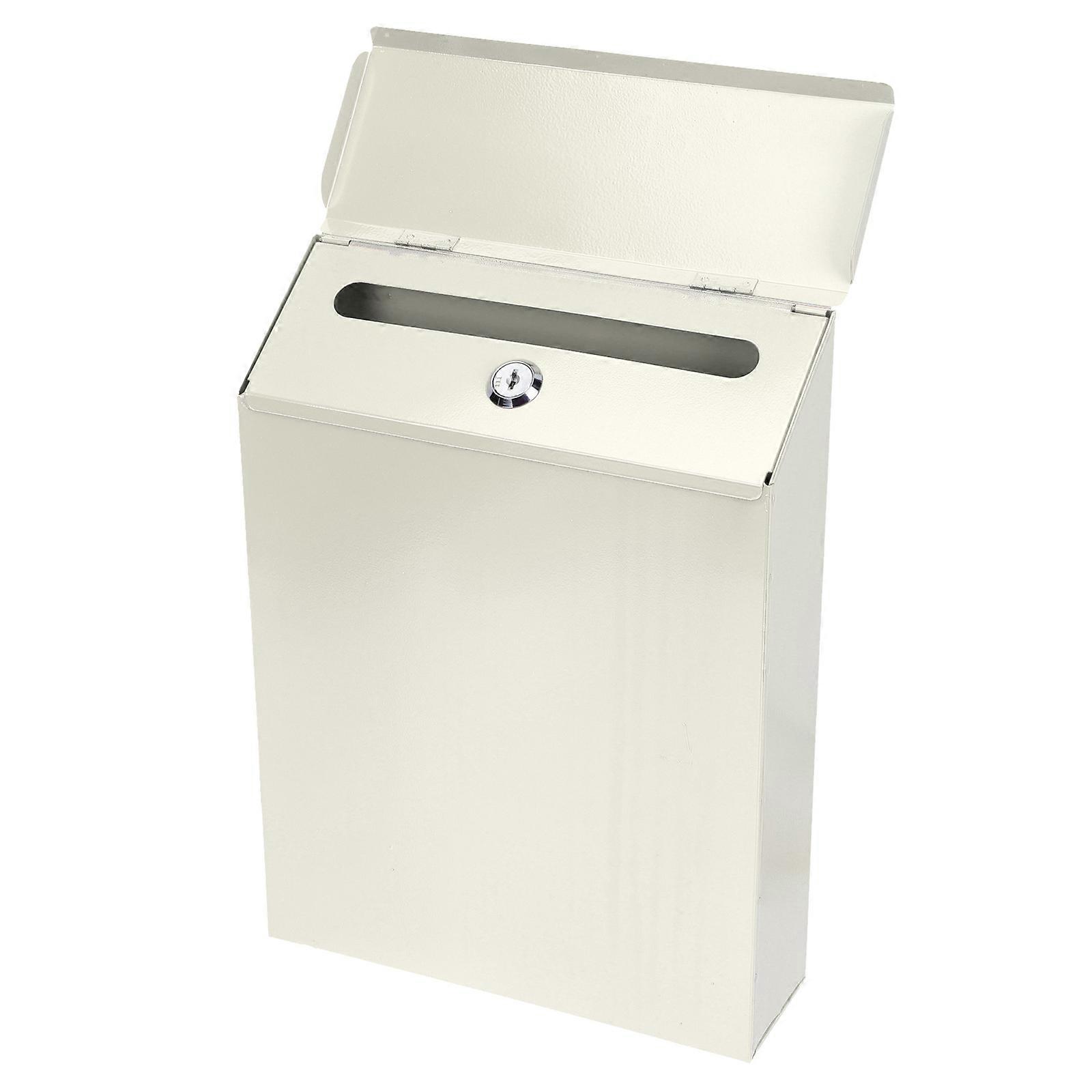 Iron Letter Box Wall-Mounted Mailbox Lockable 3Pcs for Home Use