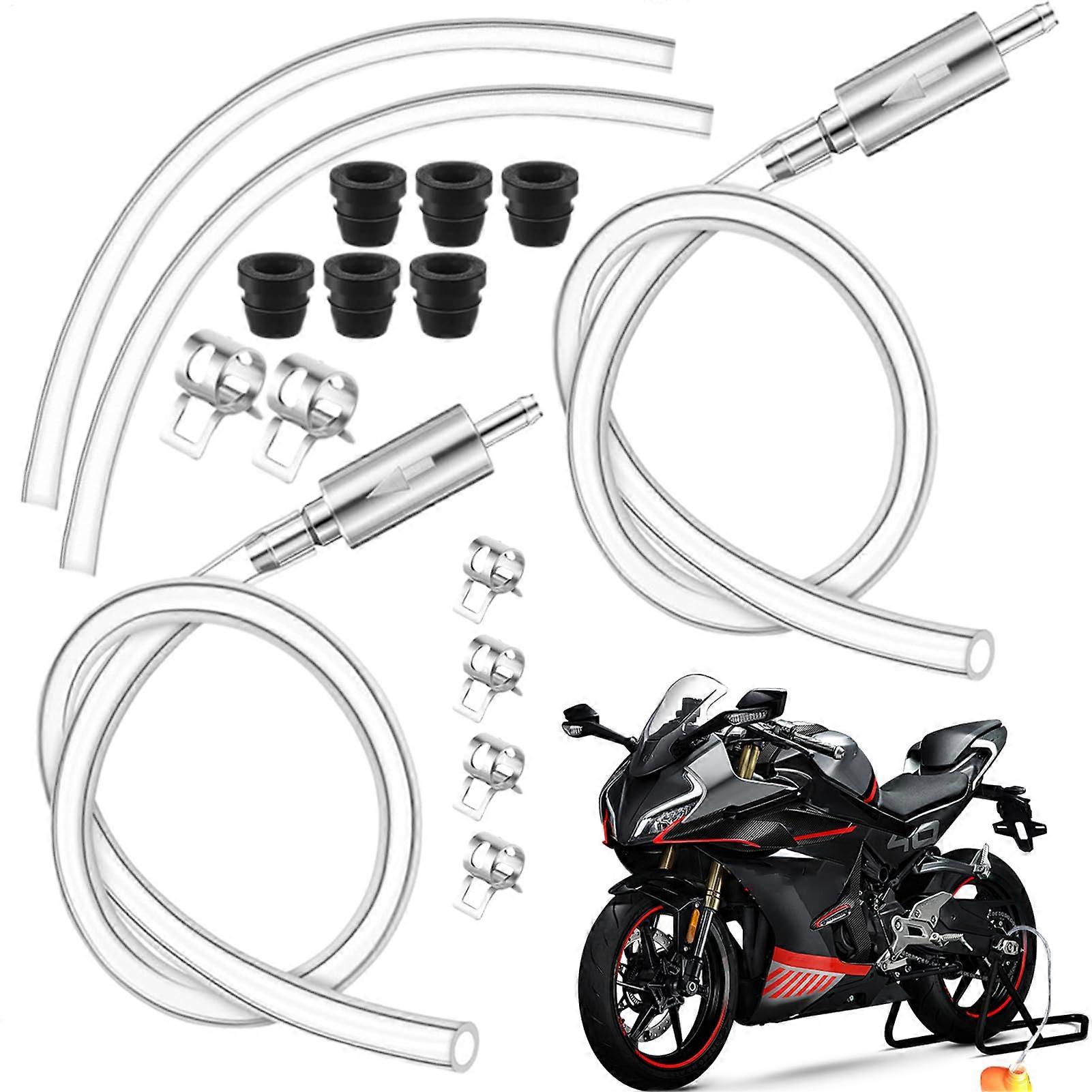 Brake Bleeder Kit with OneWay Valve for Motorcycle Hydraulic Clutch, RustResistant Hose