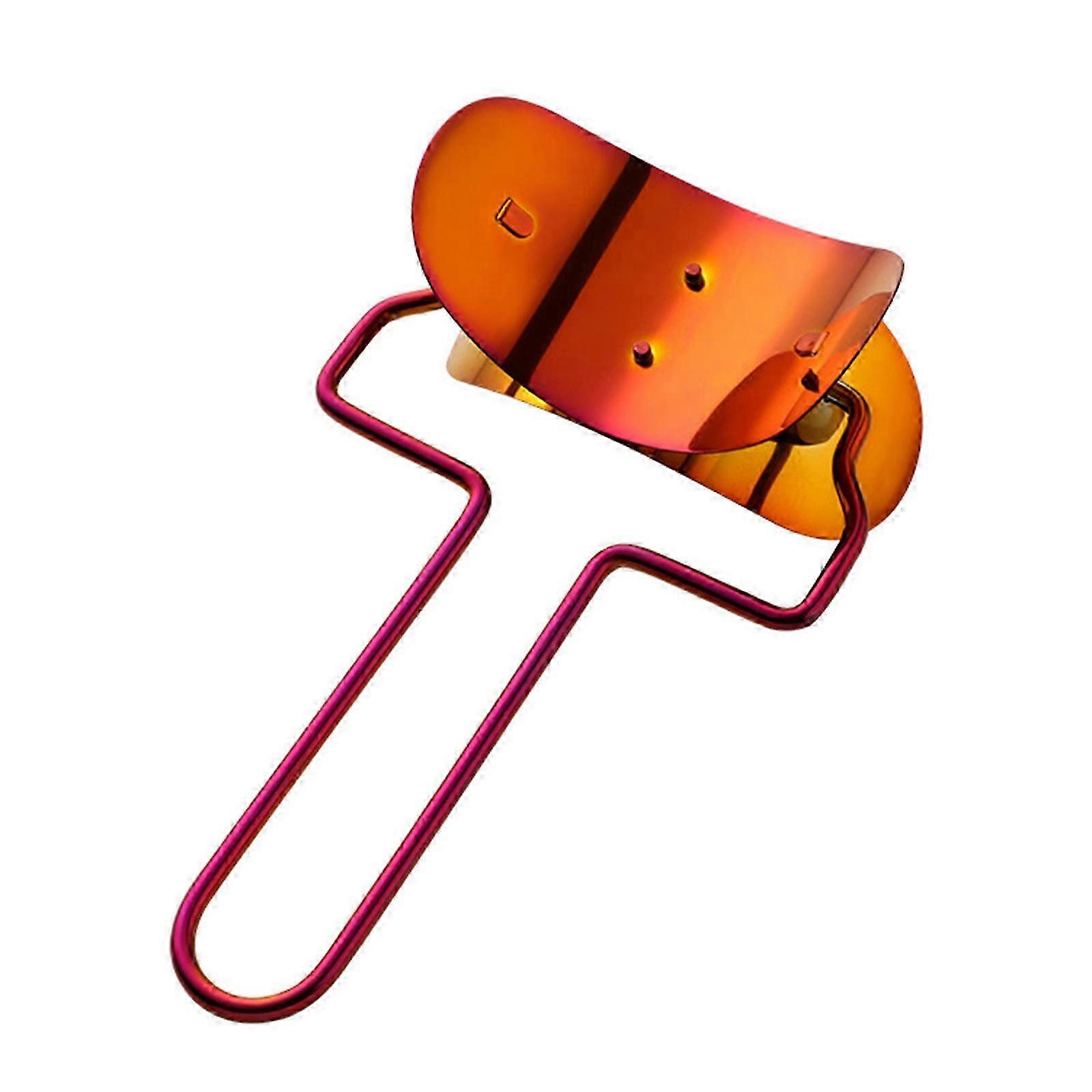 26-27 Stainless Steel Pastry Rolling Cutter Circle Dough Blade Roller Dumpling Wrapper Mould Making Tools Magic red