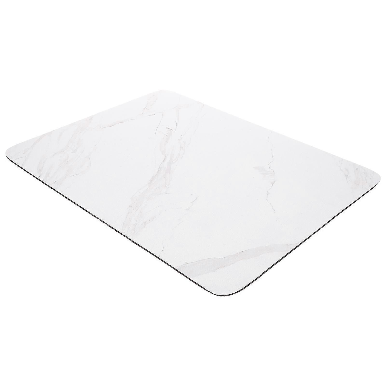 Kitchen Draining Mat Water Absorption Pad For Home Users White Rectangular Shape Quick Drying 1Set