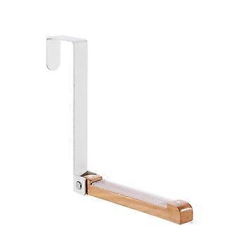 1PCS Portable Travel Door Hooks,Wooden Hook Organizer Rack for Coat Hats Robes,Foldable Clothes Hanger for Laundry Room