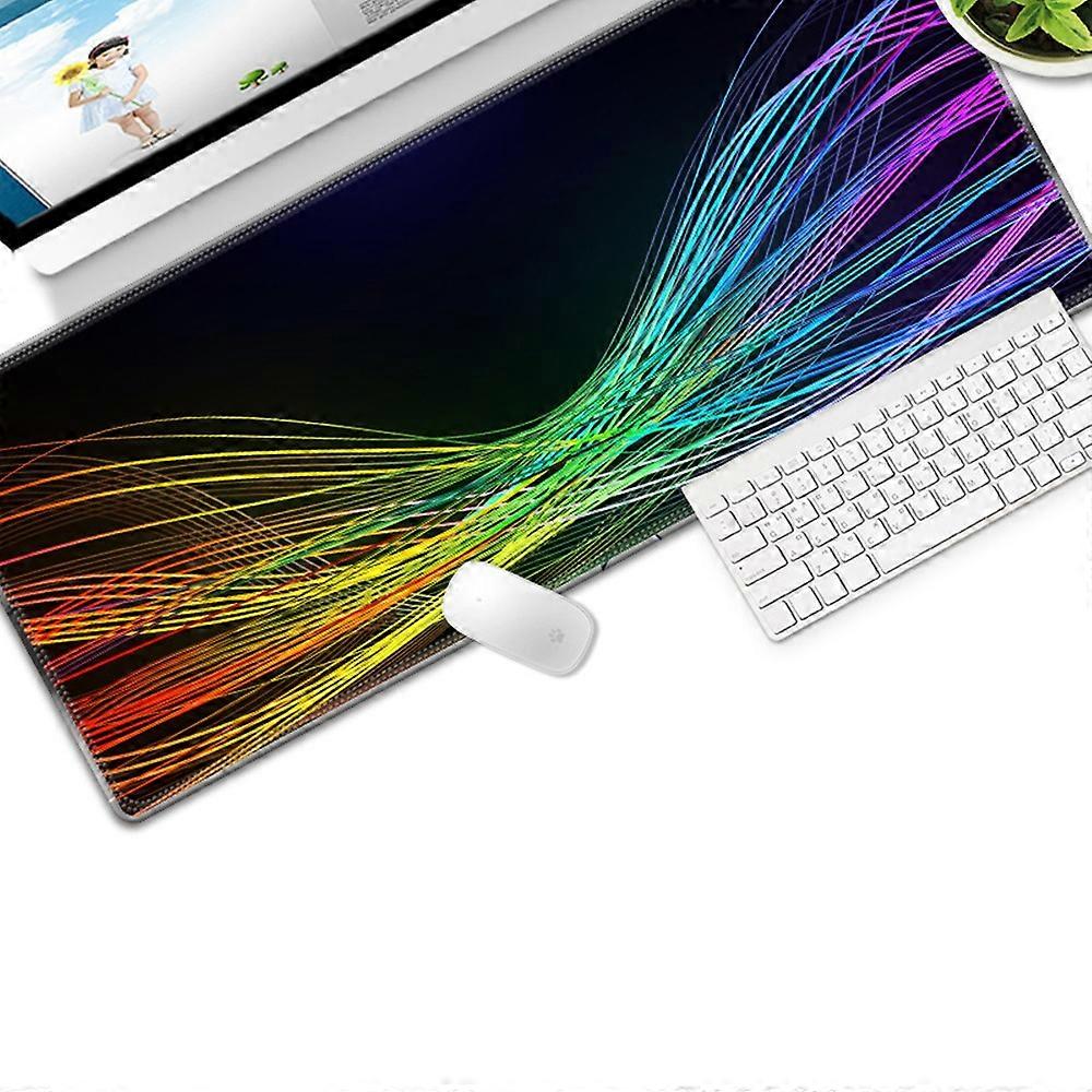 Gaming Keyboard Mouse Pad Colorful Pattern Large Size Desk Mat Mousepad for PC Computer Laptop,Size: