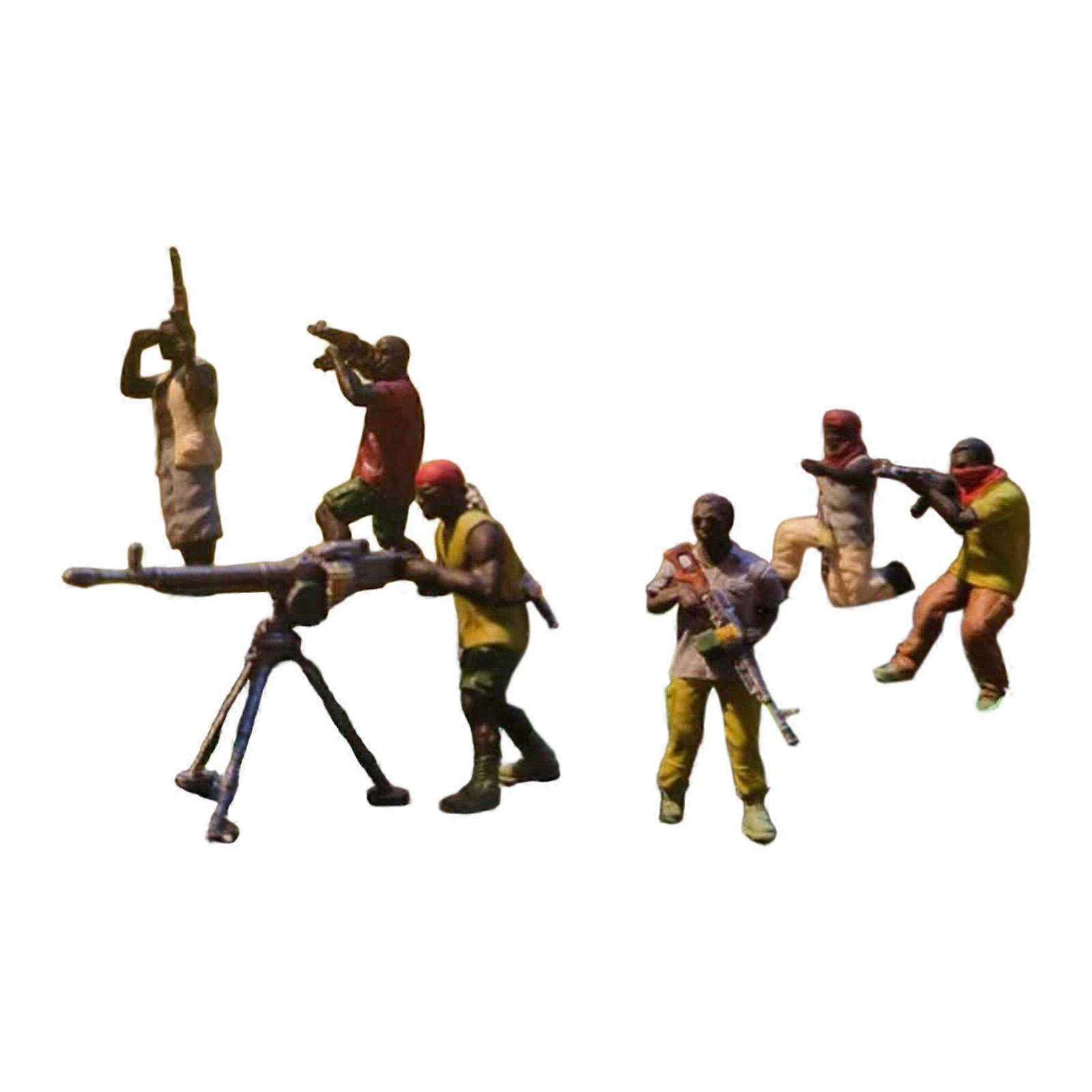 6Pcs 1/64 Tiny Tiny People Figures Dioramas Collections Layout Dollhouse