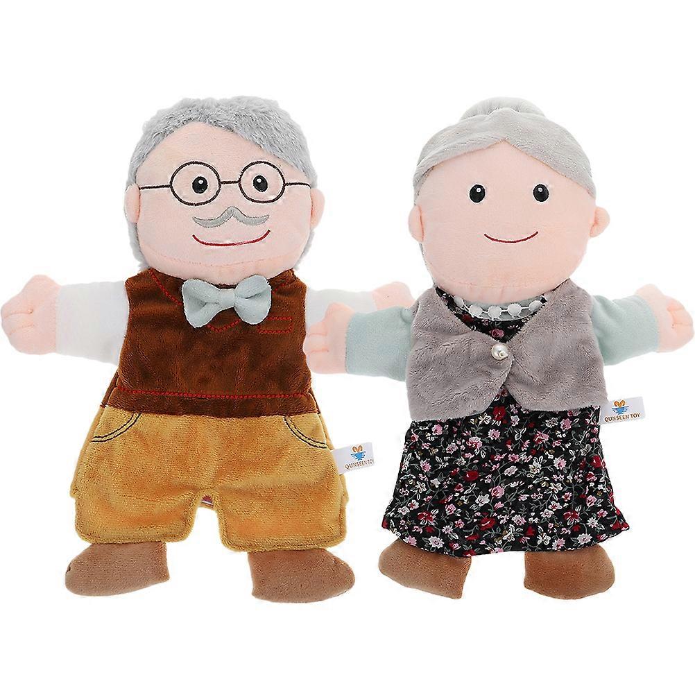 DIY Hand Puppet Toy Educational Hand Puppet for Kids Playing 2Pcs Plush