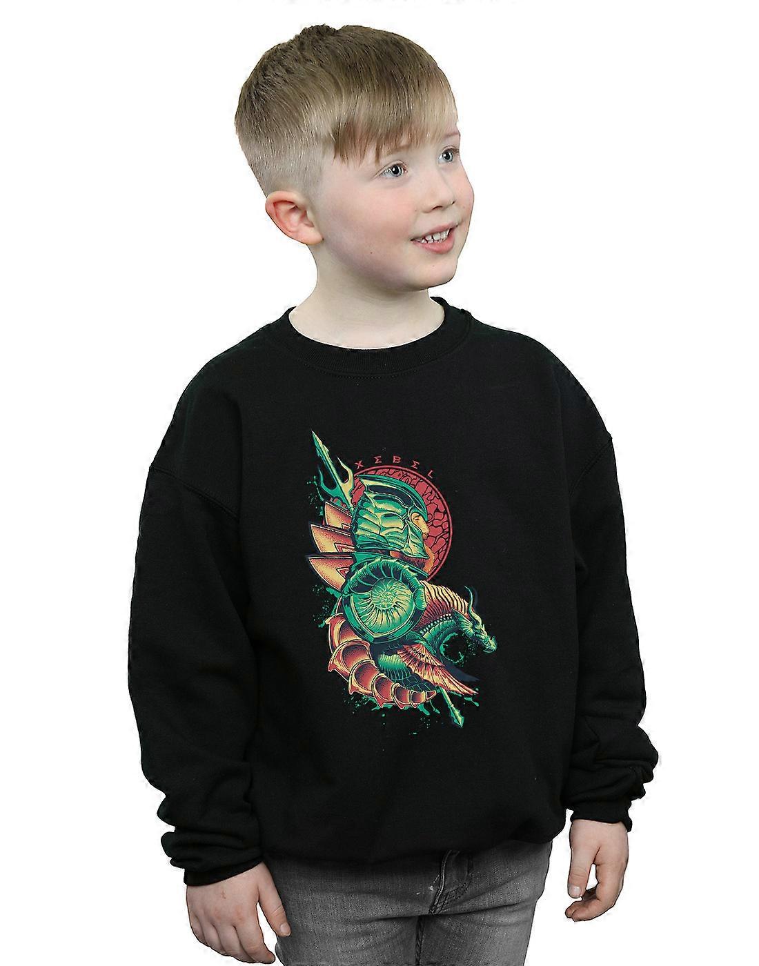 DC Comics Boys Aquaman Xebel Crest Sweatshirt