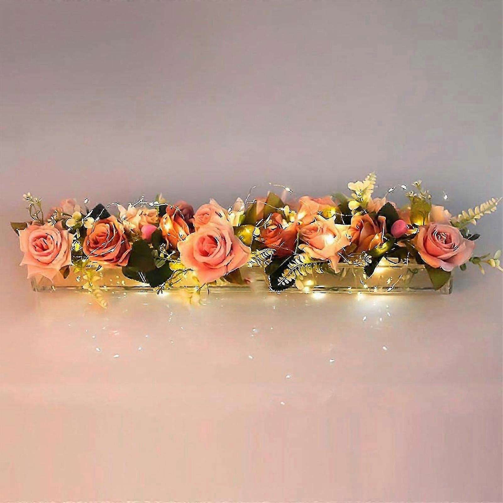 Clear Acrylic Rectangular Floral Vase, Centerpiece for Dining Table Decor