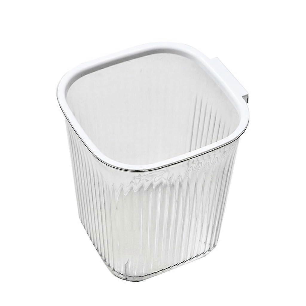 Plastic Trash Can with Lid, Large Opening Waste Bin with Secure Bag Ring for Kitchen, Bathroom, Bedroom