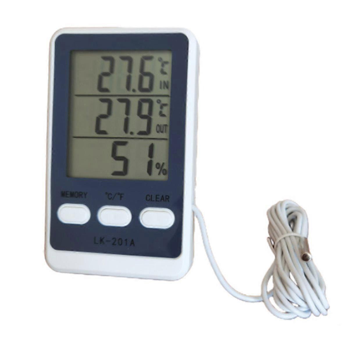 Digital Thermometer and Hygrometer Indoor/Outdoor Temperature Humidity Meter LCD Display Sensor Pro