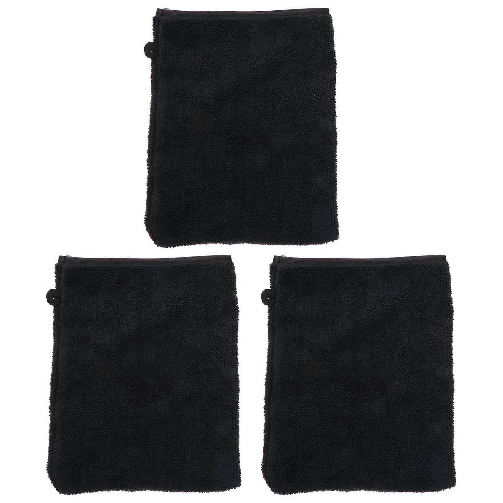 3 Pack Reusable Microfiber Makeup Remover Gloves Soft Mitts for Gentle Sensitive Skin Cleansing