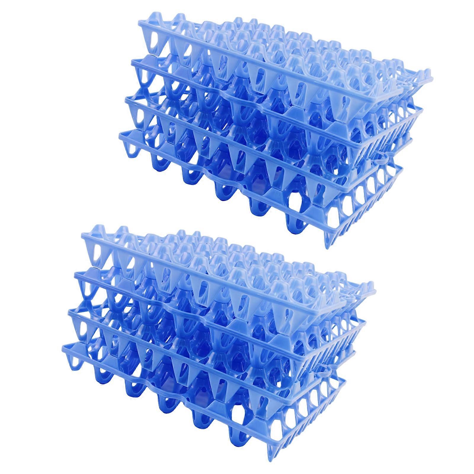 Sturdy Plastic Eggs Organizers Resists Breakage With Stackable Design Safe For Family Kitchen Use Secure Storage  Blue