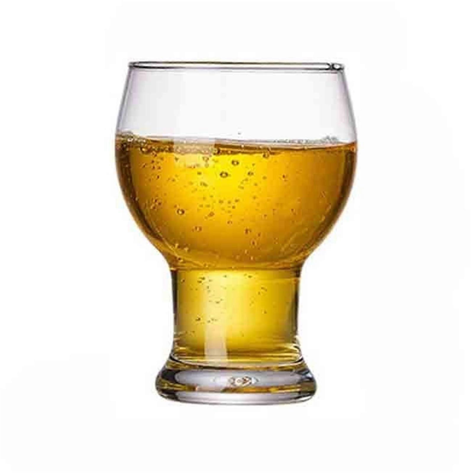 Clear 15.5 oz Beer Pint Glasses with Elegant Unique Shape and Thick Base for Craft Pilsner
