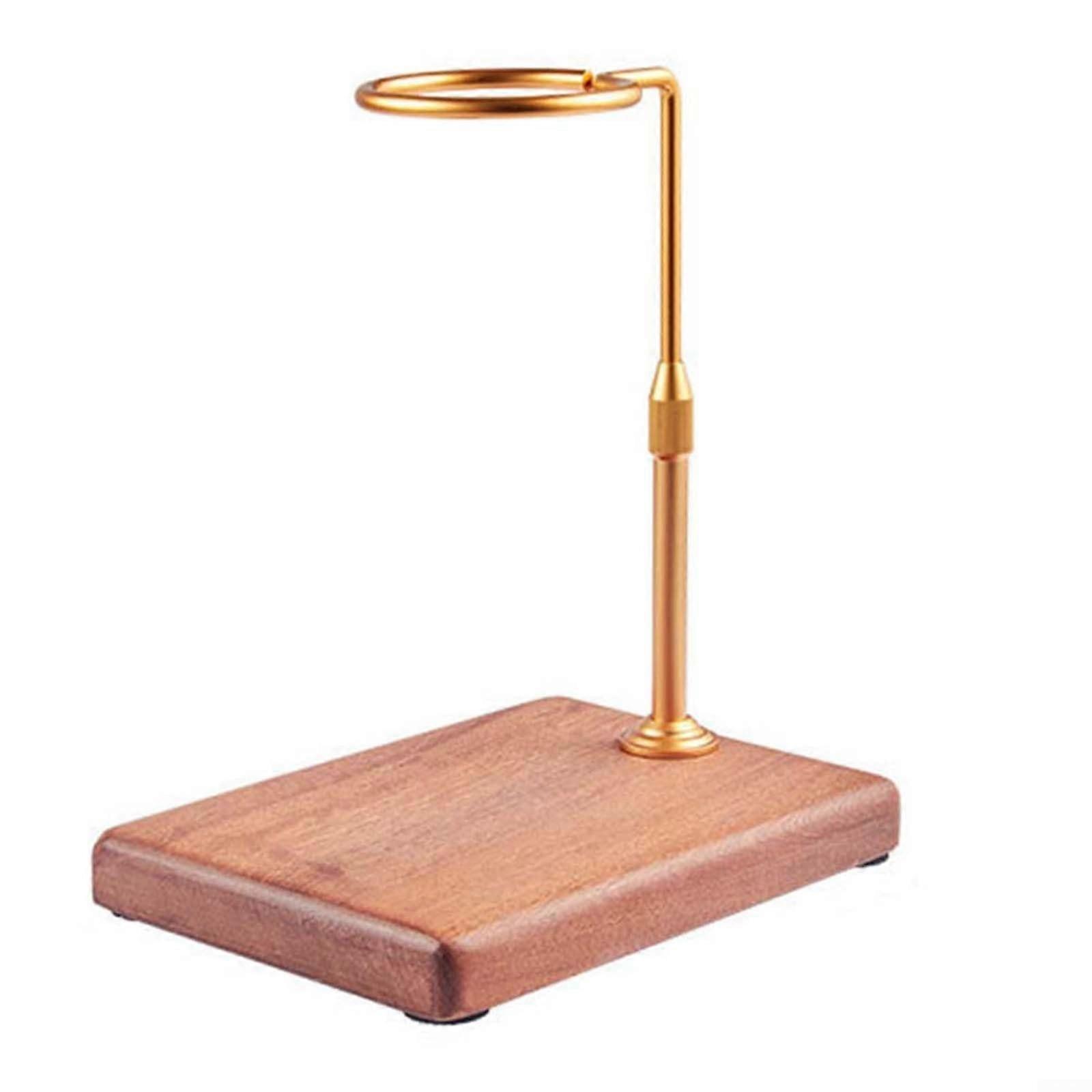 Pour Over Coffee Maker with Adjustable Dripper Stand and Wooden Base for Home Cafe Brewing