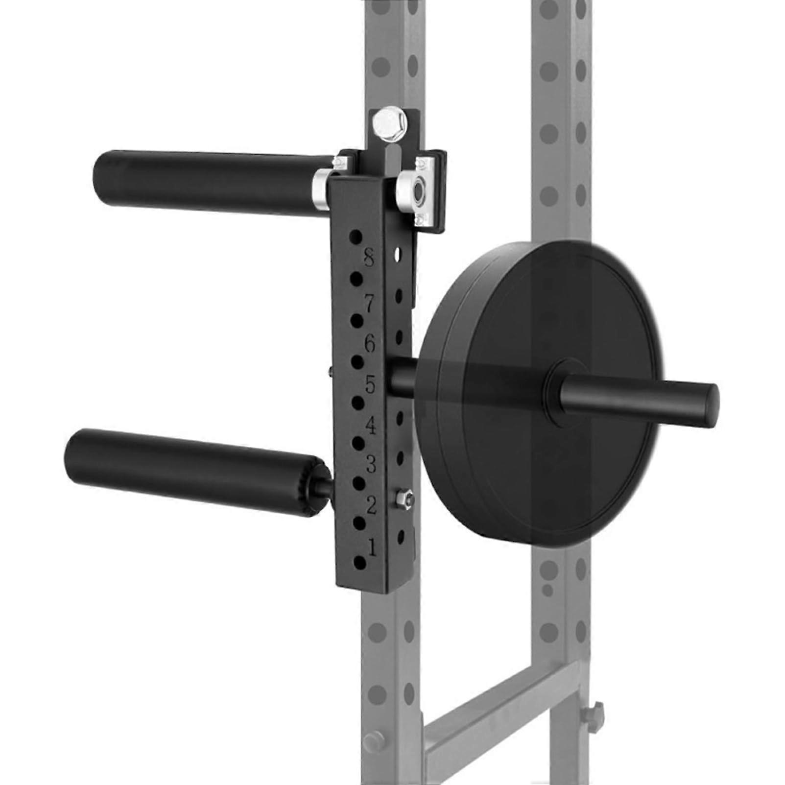 Leg Extension Machine Squat Rack Attachment with 8Position Adjustable Curl for Home Gym Training