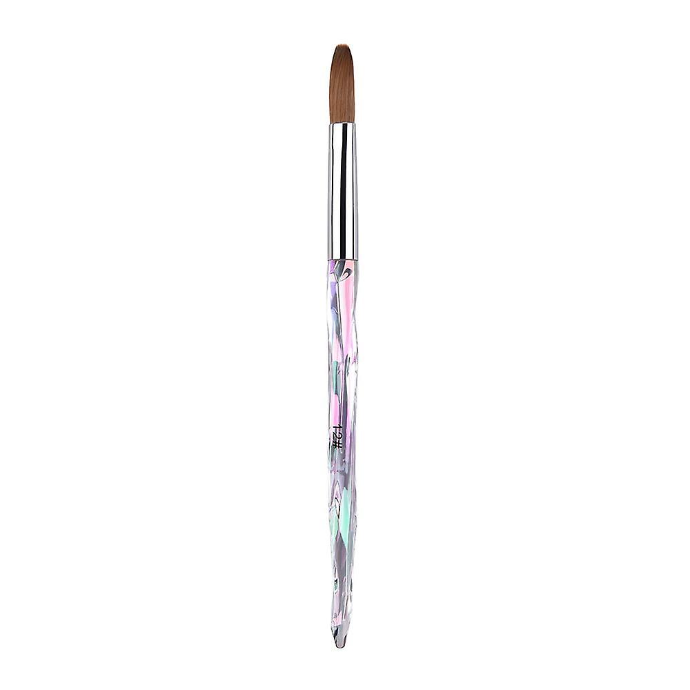 Acrylic Nail Brush Size 12 with Precise Kolinsky Sable Tip and Holographic Symphony Handle