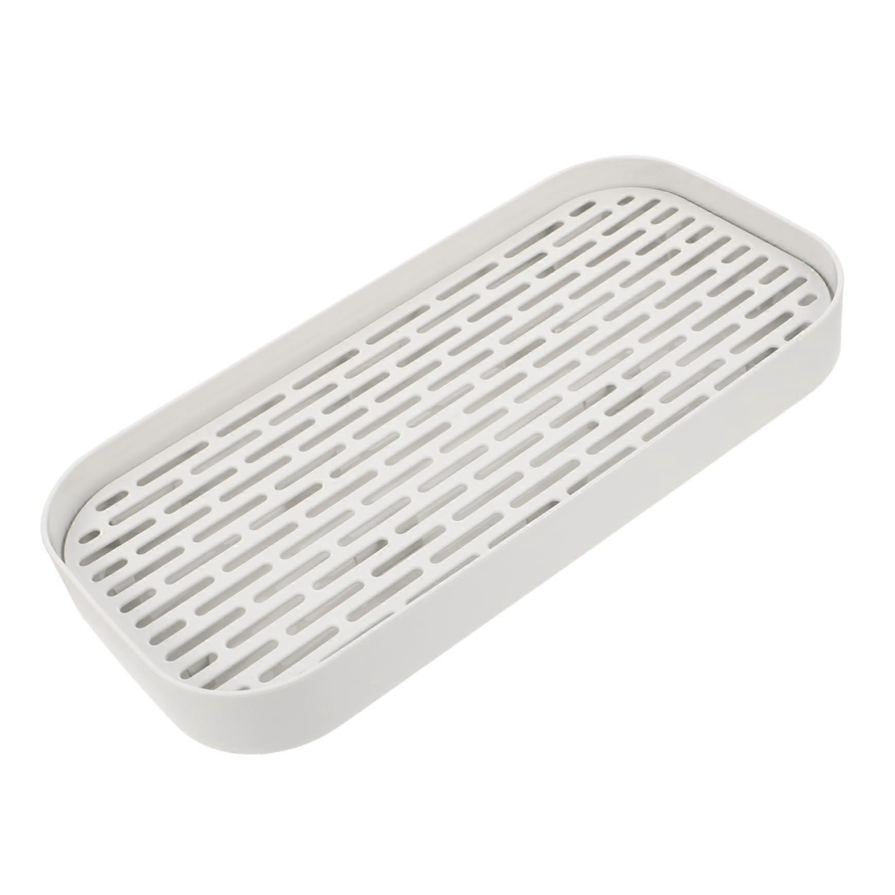 Double Layer Dish Drying Rack for Kitchen Sink with Detachable Design and Builtin Draining Plate