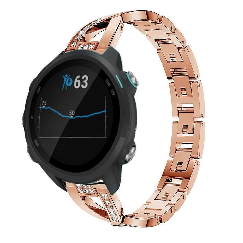 20mm Stainless Steel Quick Release Replacement Strap for Garmin Forerunner 245 Smartwatch