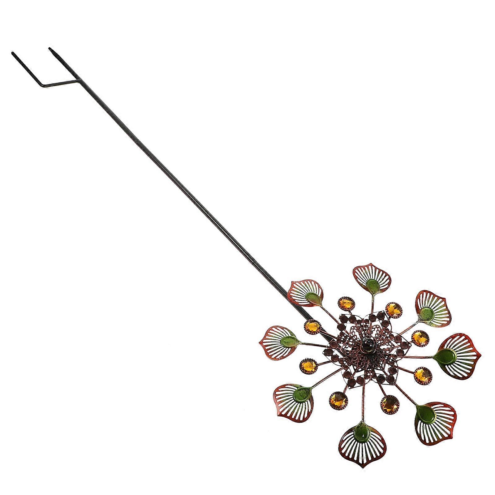 Garden Decorative Windmill Iron Peafowl Tail Windmill 1Pcs