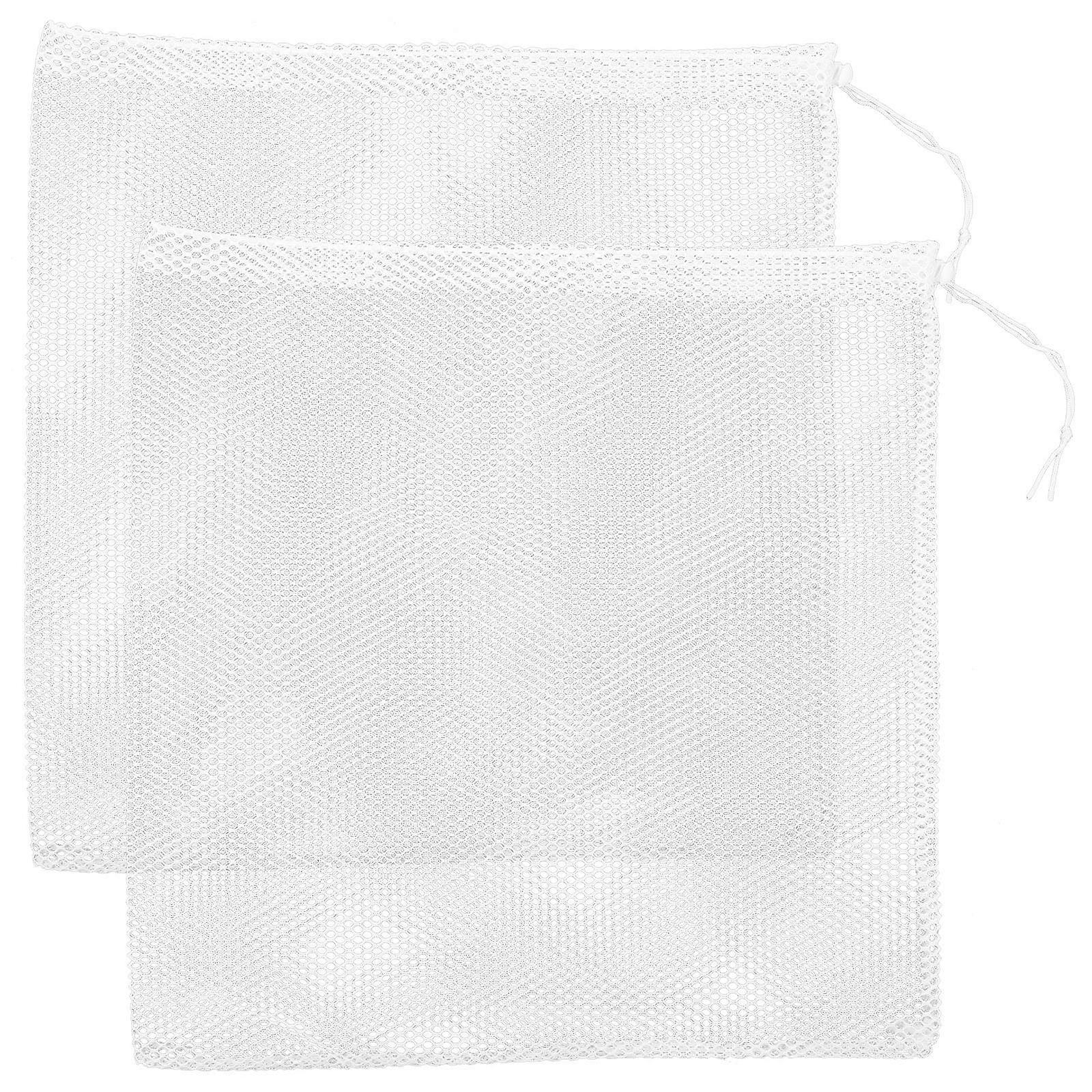 Water Pump Barrier Pond Filter Bag for Pump 2Pcs Large Drawstring Mesh