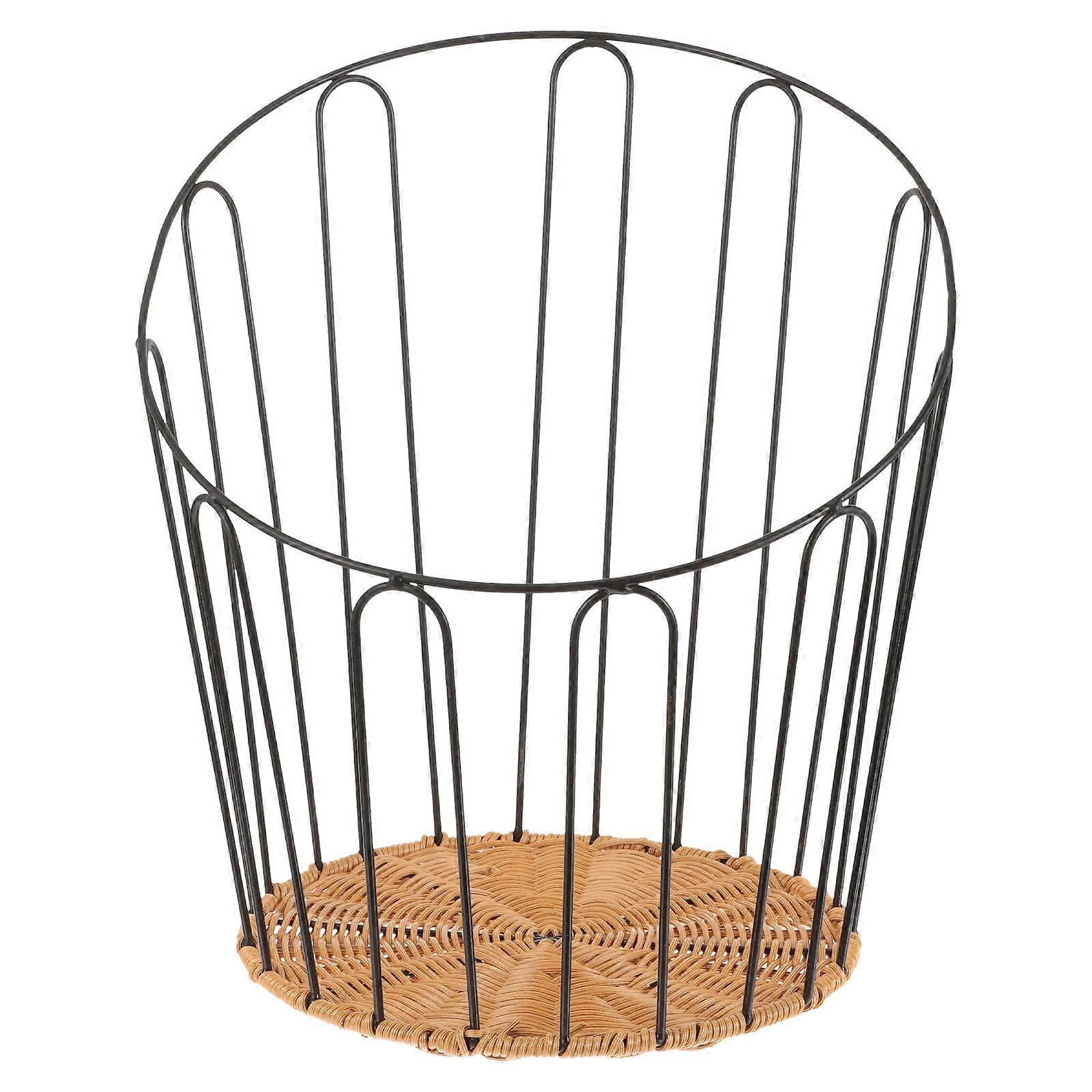 Bread Storage Basket Iron Frame for Storage Use Lightweight Black