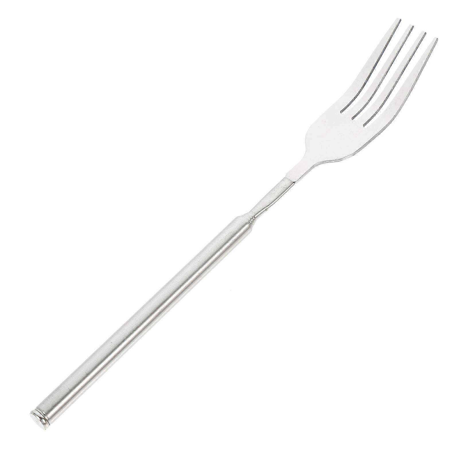 Barbecue Fork Stainless Steel Fork for Barbecue Use 1Pcs Retractable