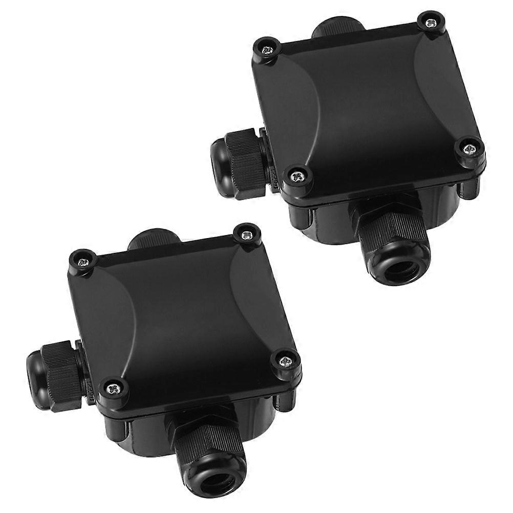 Outdoor Junction Box Waterproof for Electrical Storage 2Pcs Plastic Boxes