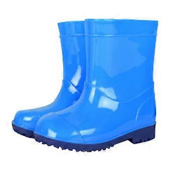 Bottes de pluie pour garçon, couleur unie, bout fermé, légères et imperméables, style classique, bleu ciel, 9-10 ans.