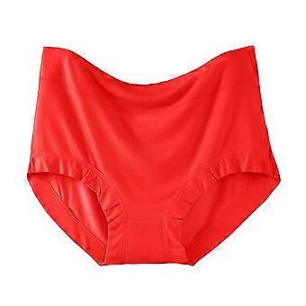 Calcinha feminina de algodão sem costura, cintura alta, com cobertura total e tamanhos grandes. Confortável, elástica e com controle abdominal.