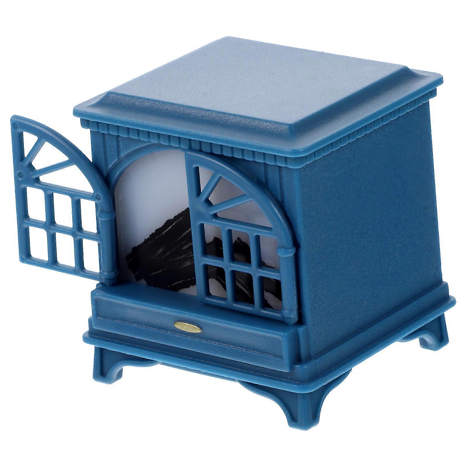 Doll House Mini Fireplace Model Plastic Luminous Fireplace for