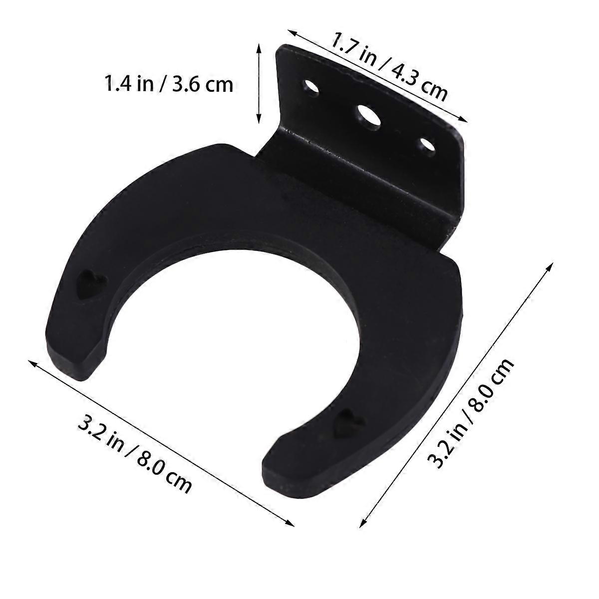 2 PCS Microphone Wall Hangers Rack Wall Mount Hook Holder Rack Bracket (Black)