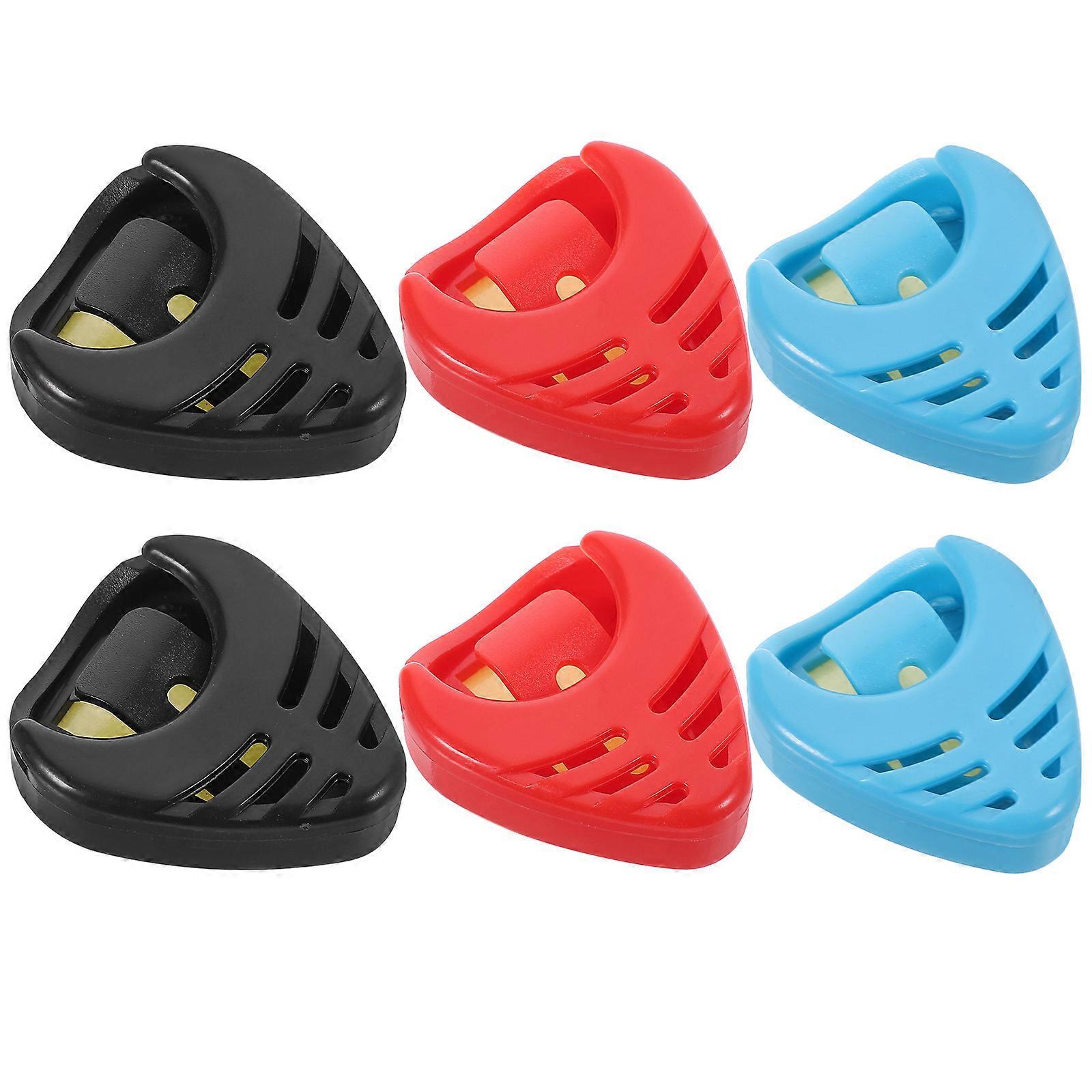 Guitar Drop-Shaped Plastic Case for Guitar Pick 6Pcs