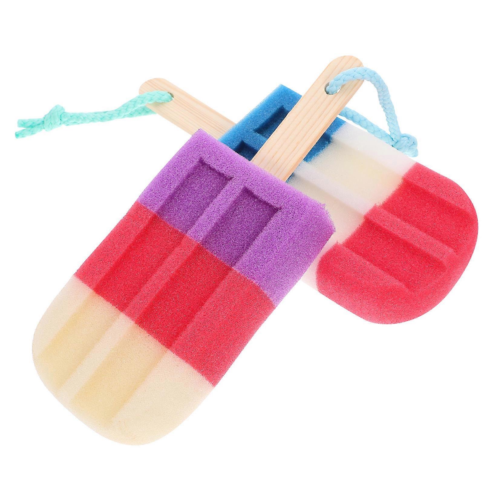 Assorted Color Cute Bath Sponge for Body Washing 2Pcs Pack