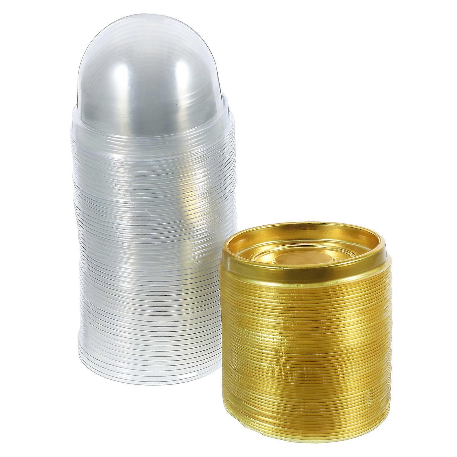 Mini Cupcake Containers for Packaging 50Pcs Golden Moon Cake Boxes