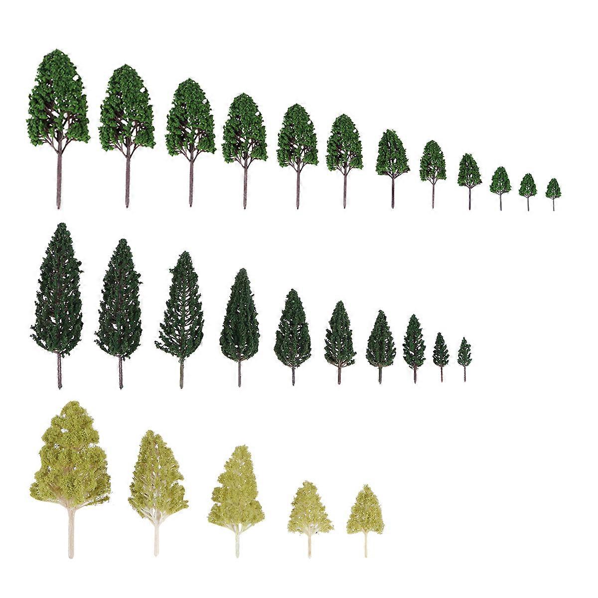 Mini Tree Model Set for Landscape Decoration with 27Pcs Trees