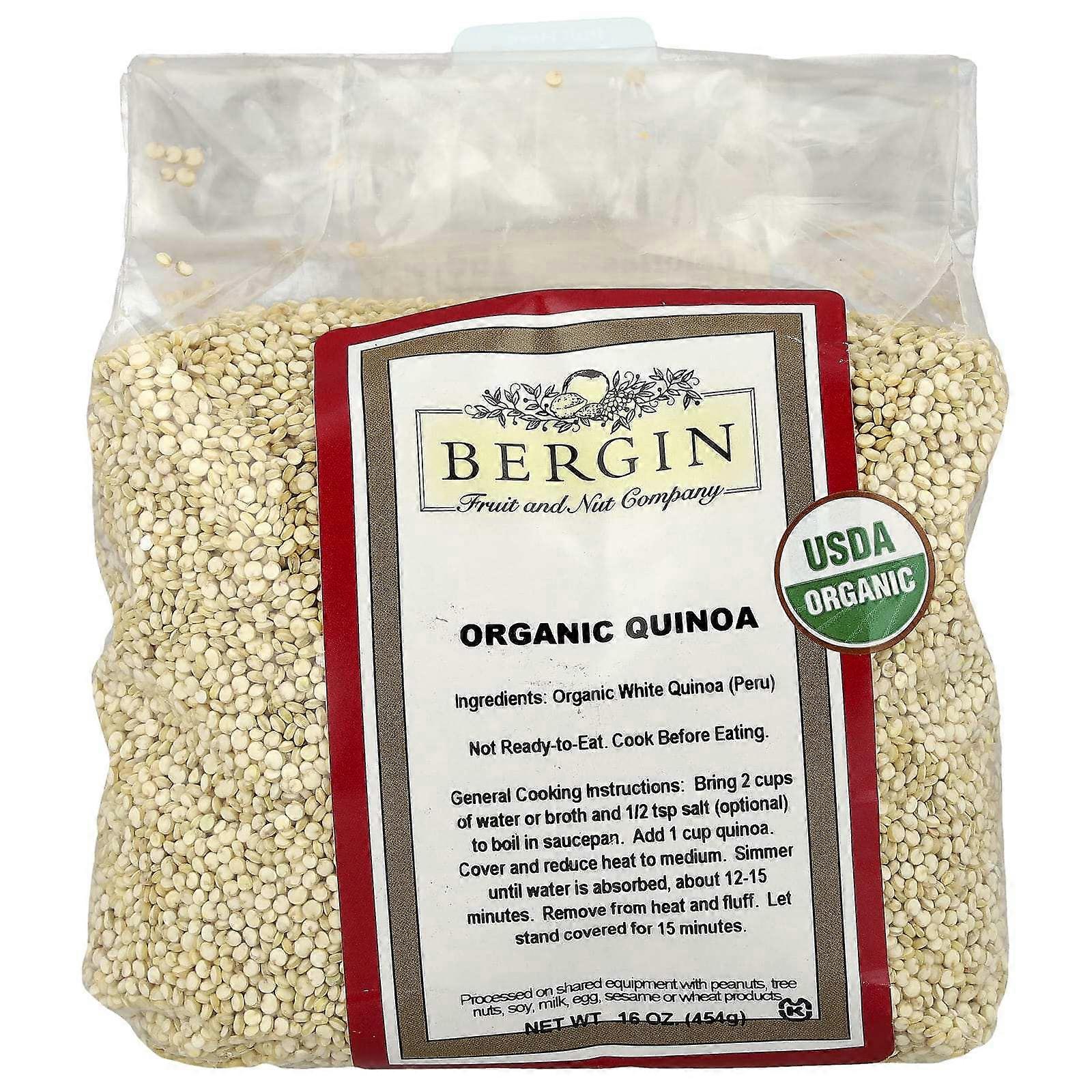 Quinoa biologique Bergin Fruit and Nut Company, 454 g (16 oz), paquet de 3
