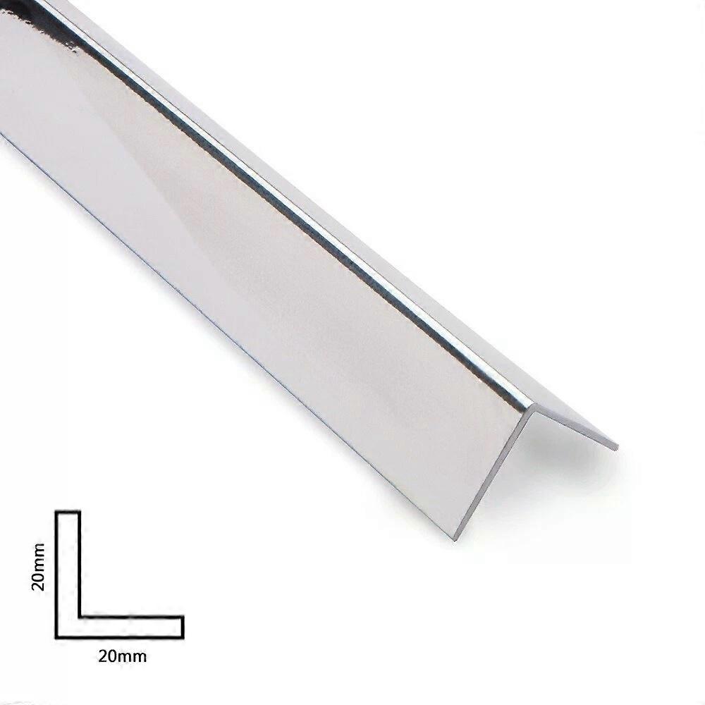Chrome External Corner - Bathroom Cladding Finishing Trim - Plastic Corner 2m