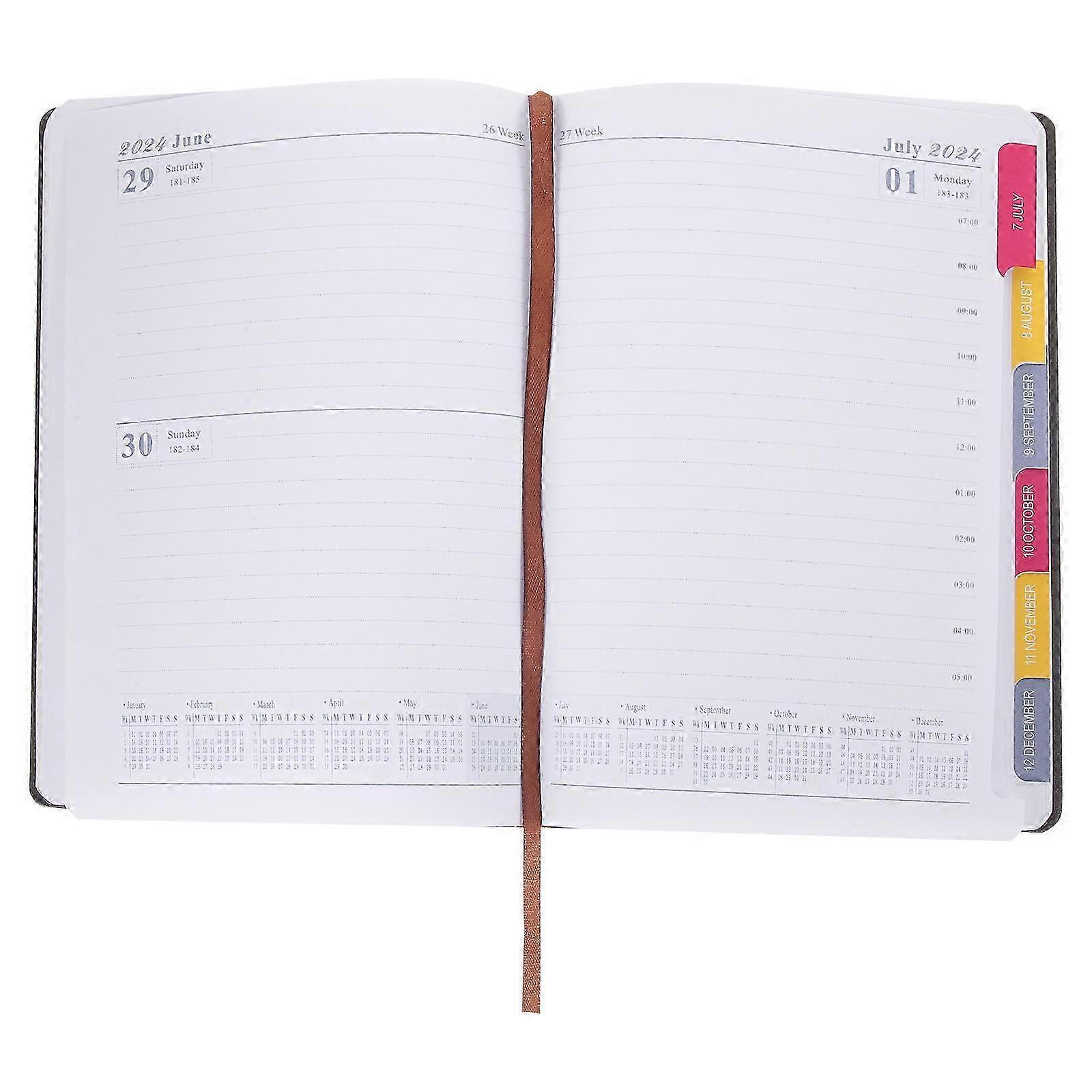 English Notebook Daily Planner Notepad compatible withOffice Use 2024 Planner