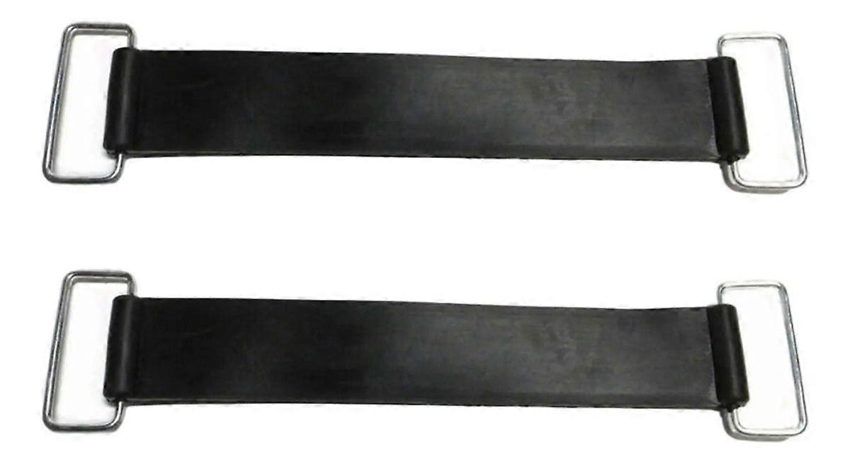 Non Slip Rubber Battery Straps 2 Piece Holder Set