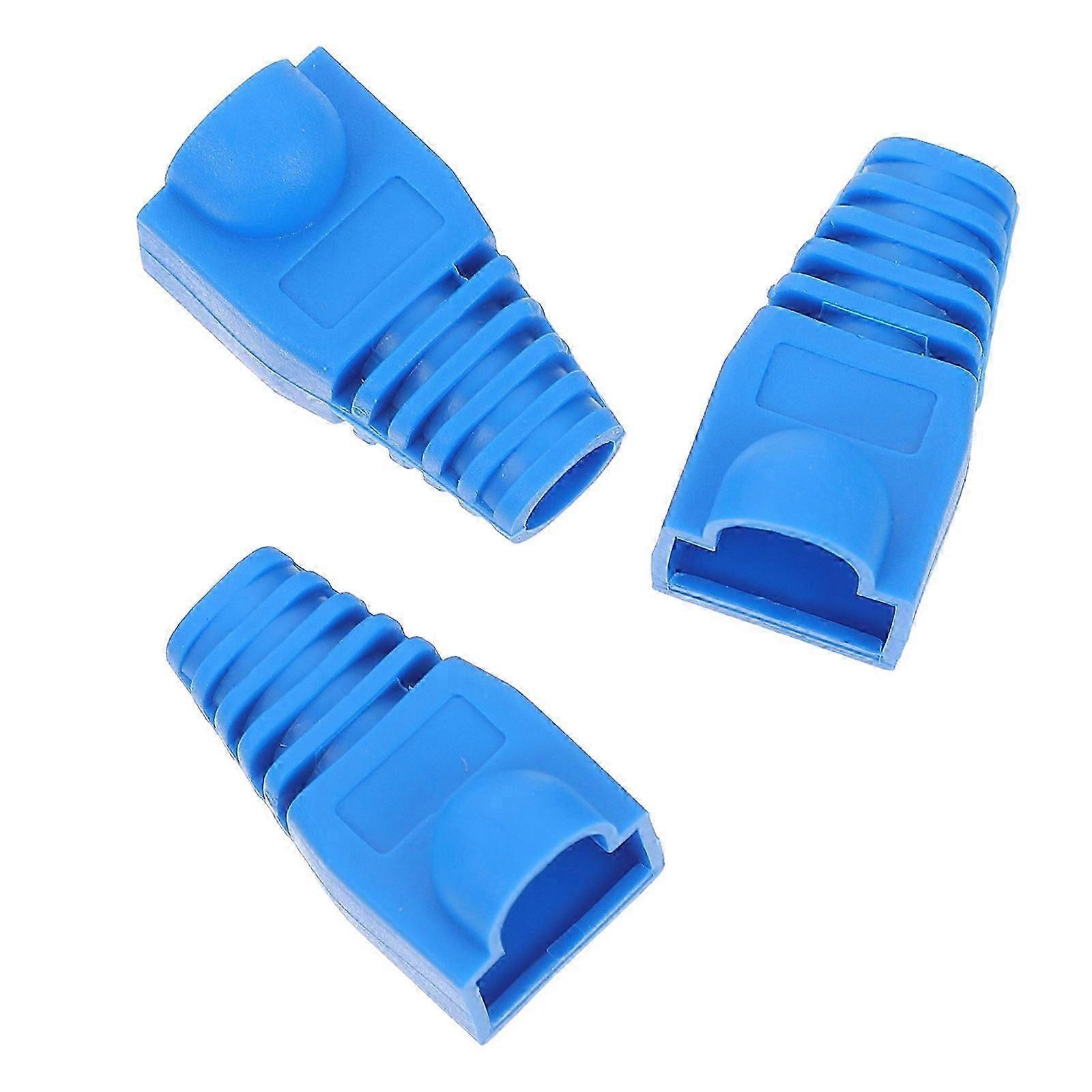 Connector Boots Cover Plastic Boot Plug Cap for Network Protection 100Pcs