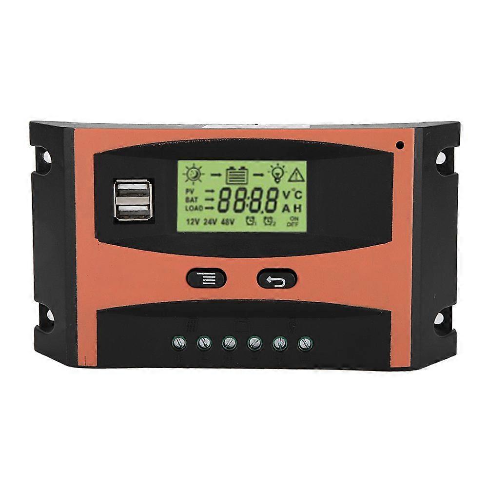 12V/24V MPPT Solar Panel Regulator LCD Screen Auto Battery Controller 60A