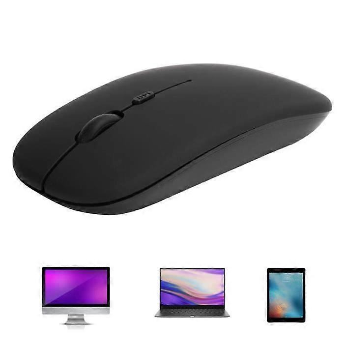 DILWE Wireless Mouse - Black Wireless Bluetooth 5.0 Mouse - Silent Desktop Mouse for Tablets/Laptops/OS X/Microsoft/Laptops