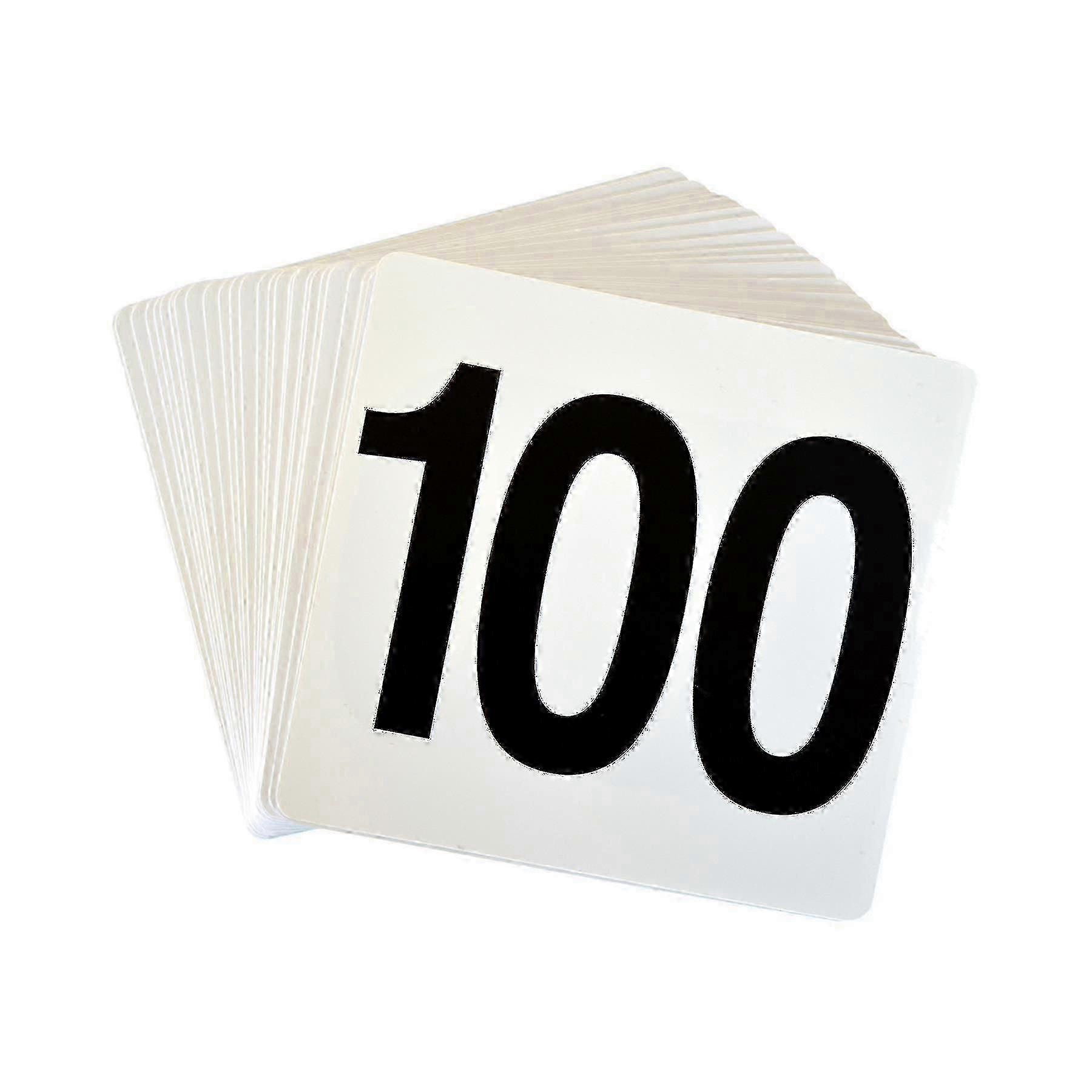 Table Number Plastic Card Set 1-100. Double Sided