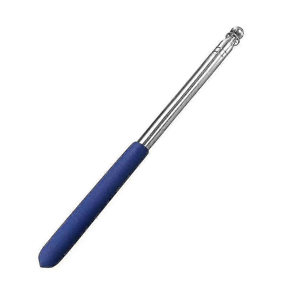 1.2m Retractable Guide Flagpole, Stainless Steel Teaching Pointer Blue