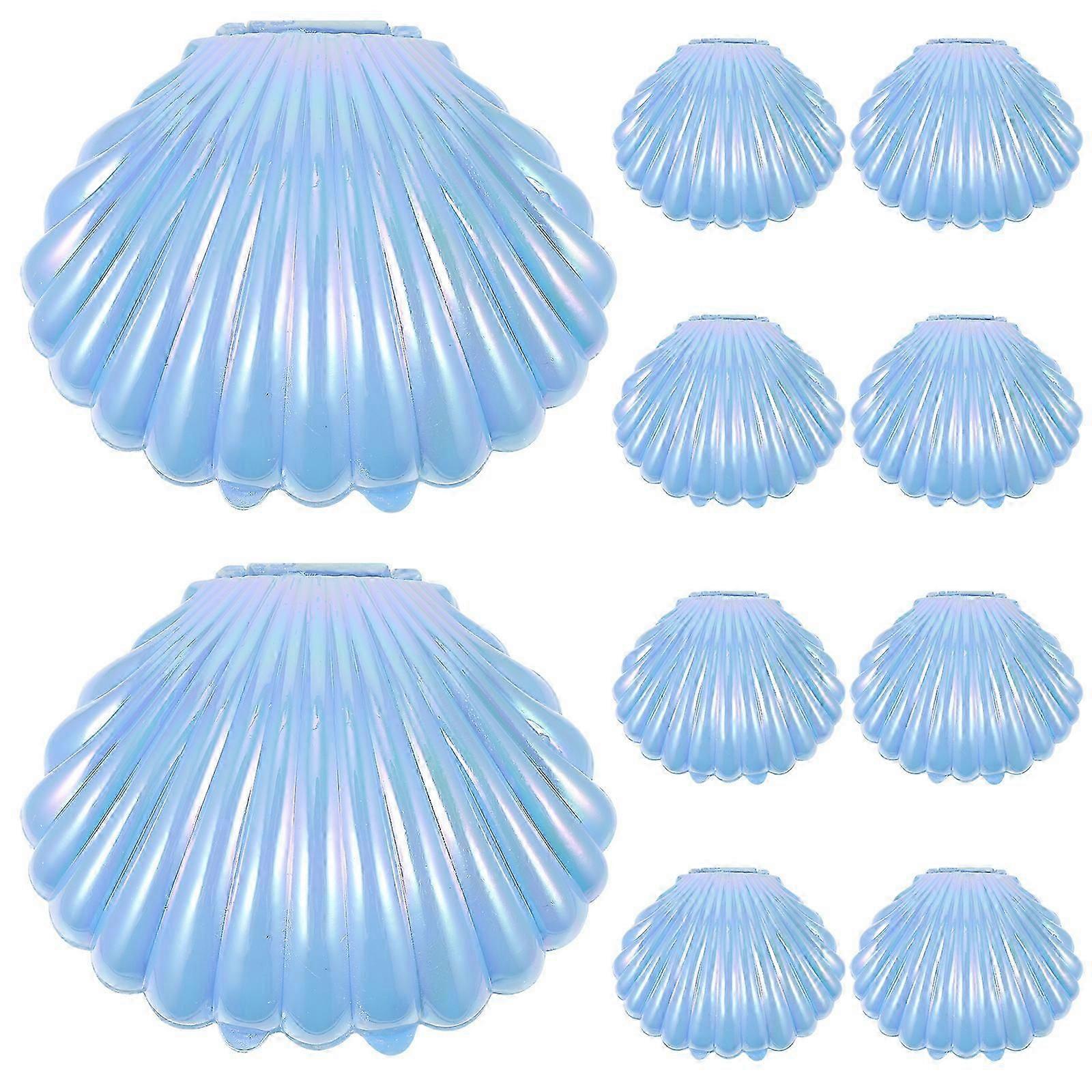 10pcs Seashell Plastic Candy Boxes Wedding Mini Shell Storage Case for Jewelry