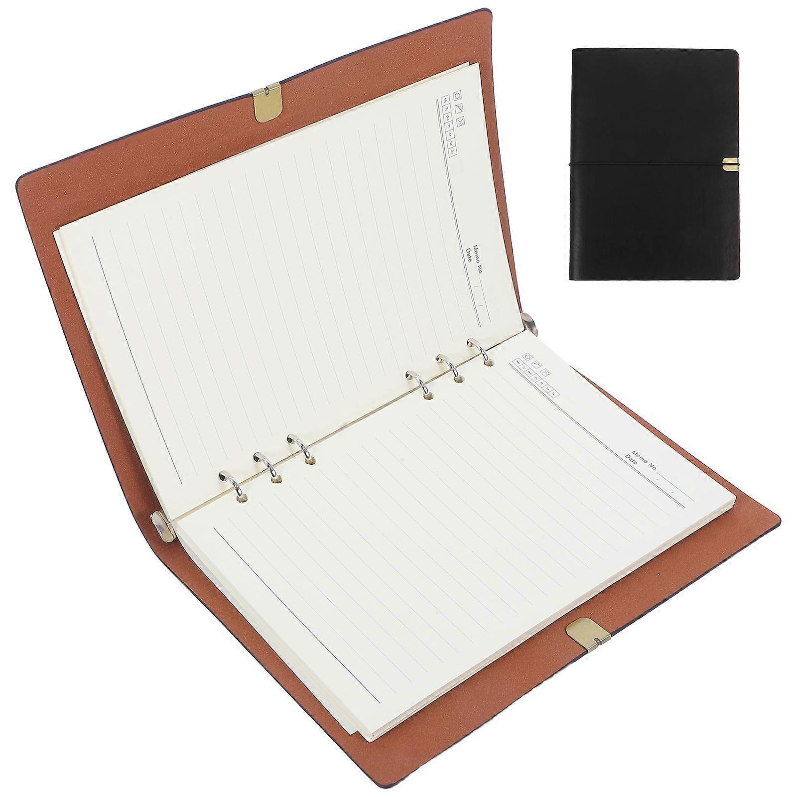 Vintage Strap Notebook for Creative Writing Refillable Loose Leaf Journal