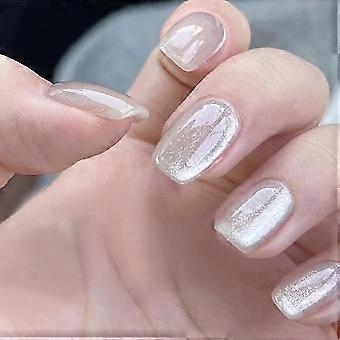 5-färgade cat eye-pressnaglar med elegant skimrande design för manikyr hemma som håller länge
