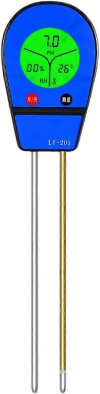 Digital Soil Detector with Large LCD Screen Measures pH Temperature