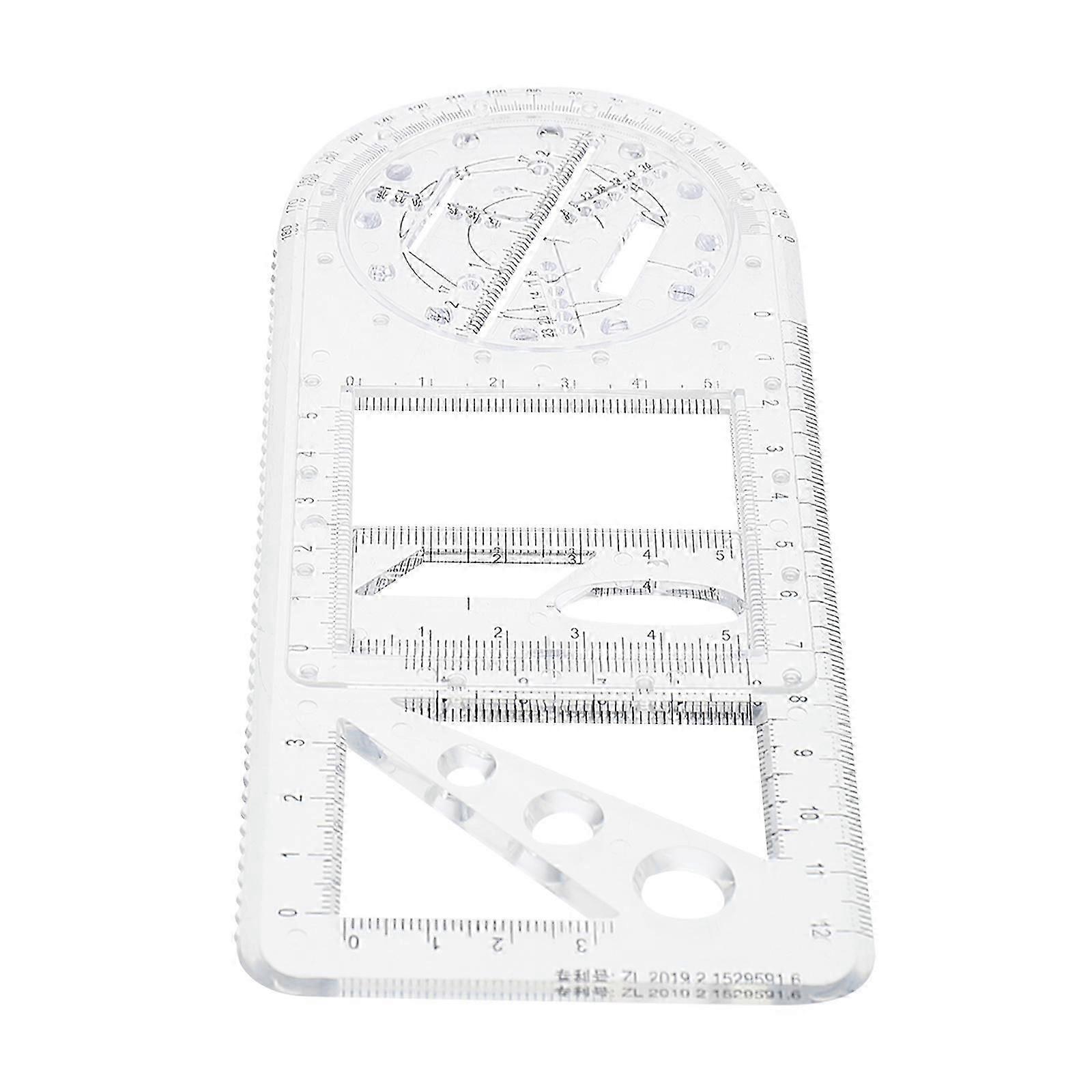 Plastic Geometric Drawing Template Ruler for School Supply